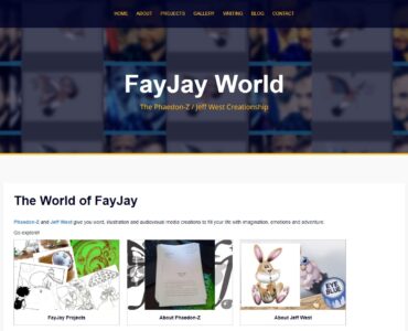 Homepage of FayJay World initial launch