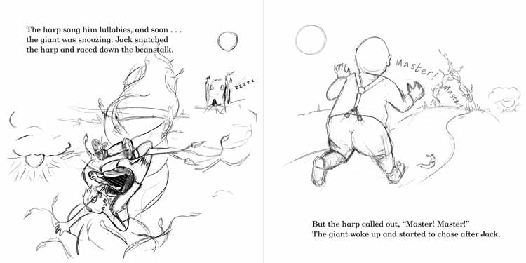 Jack and the Beanstalk spread 11