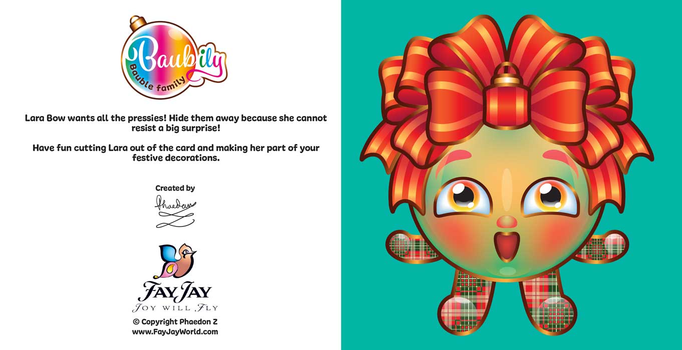 Baubily greetings card layout: Illustrator