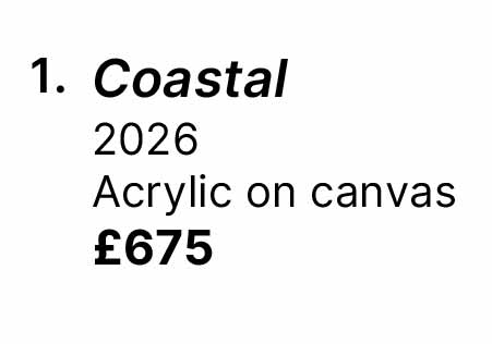 The catalogue item entry typography design